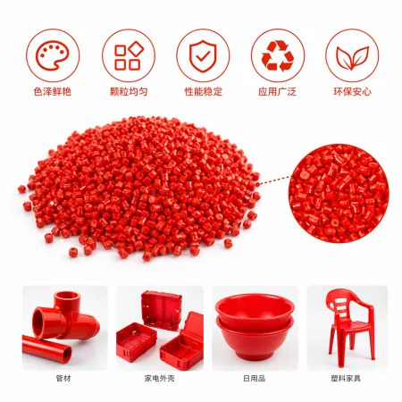 Red granular plastic raw material PP polypropylene general-purpose injection molding grade Red granular plastic raw material PP polypropylene general-purpose injection molding grade